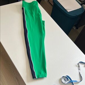 Lou & Grey Green and Navy Leggings